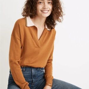 Madewell Colorblock Polo Sweater